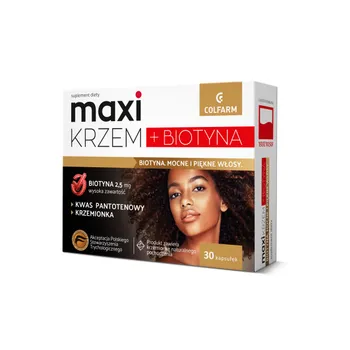 Maxi Krzem + Biotyna, 30 kapsułek Colfarm
