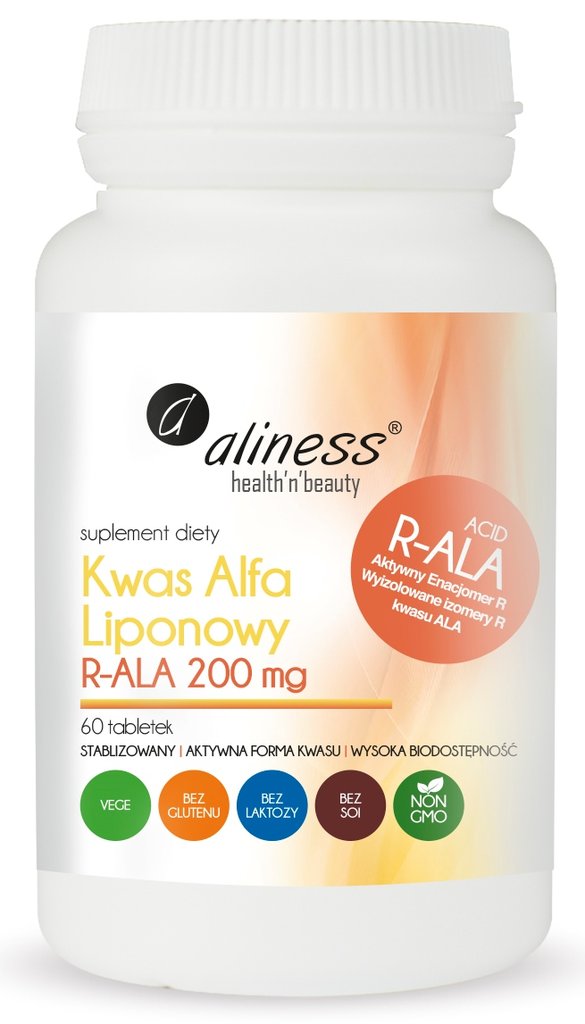 Kwas Alfa Liponowy R-ALA 200 mg 60 tabl.
