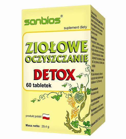Ziołowe oczyszczanie Detox 60 tabletek Sanbios