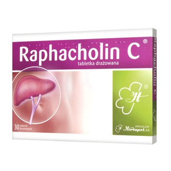 Raphacholin C, tabletki drażowane, 30 szt.