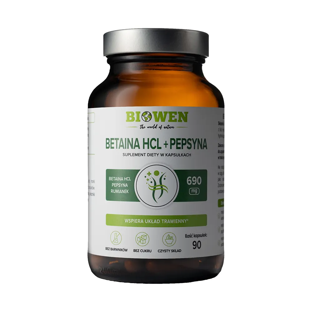 Betaina HCl + Pepsyna - 90 kaps.