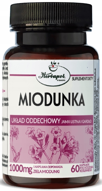 Herbapol MIODUNKA 1000mg układ oddechowy 60 kaps