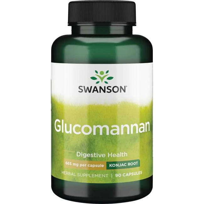 Swanson Glucomannan Glukoman (Błonnik / Konjac) - 665mg 90 kaps