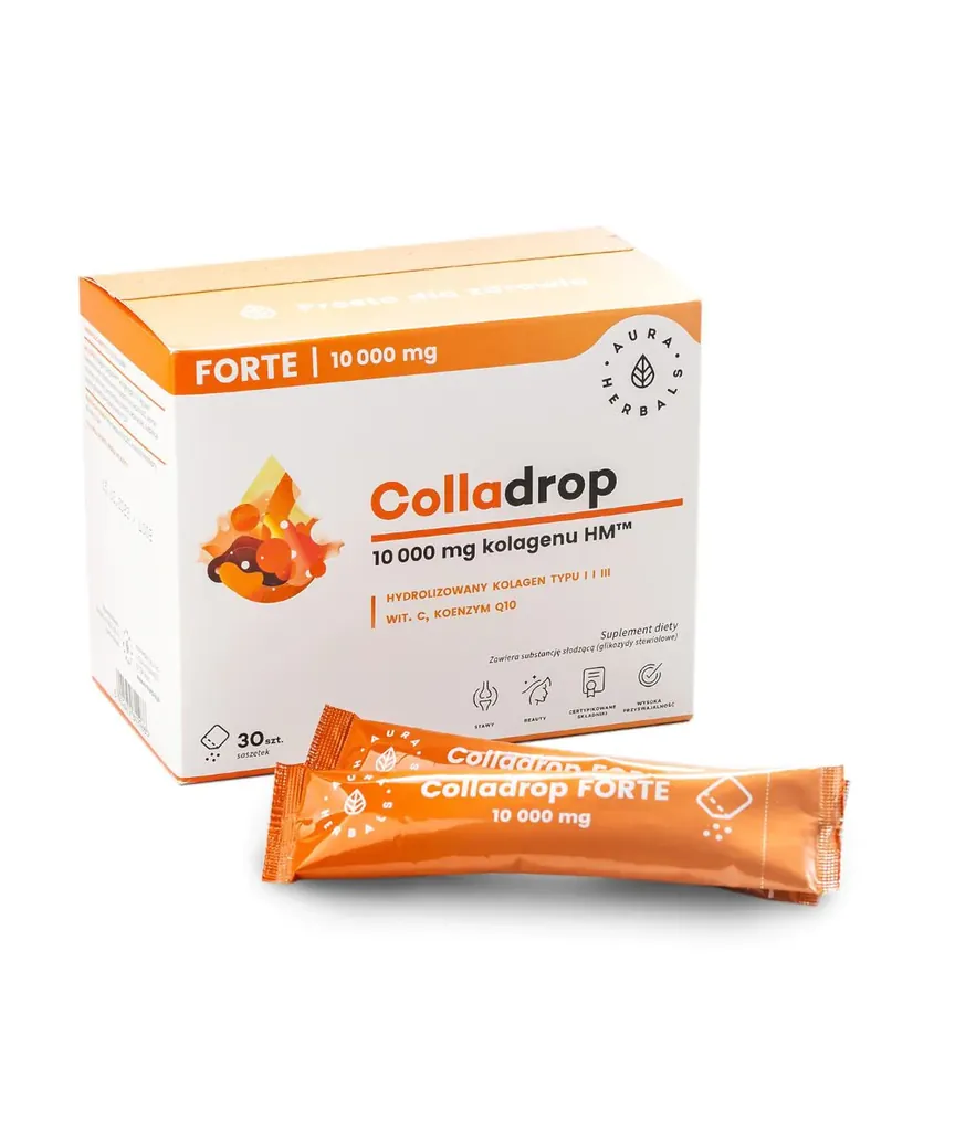 Aura Herbals - Colladrop Forte kolagen morski 10000 mg - 30 sasz.