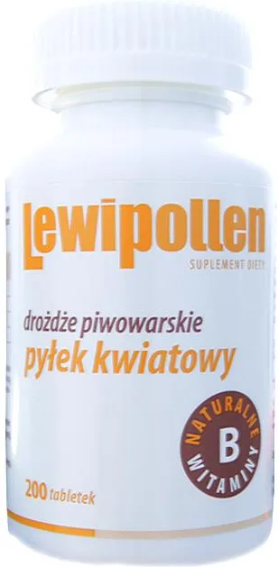 Lewipollen Drożdże piwne pyłek kwiatowy 200 tabl.