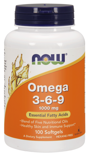NOW Foods Omega 3-6-9, 1000 mg – 100 kaps