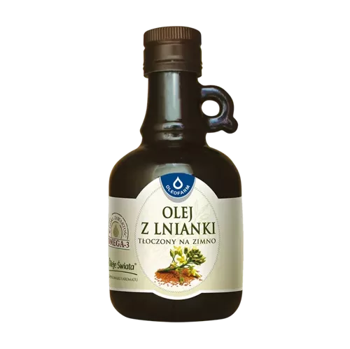 Olej z lnianki (rydzowy) tłoczony na zimno, 250 ml