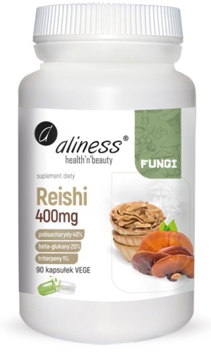 Reishi ekstrakt owocniki 40/20/1, 400mg x 90 Vege caps.