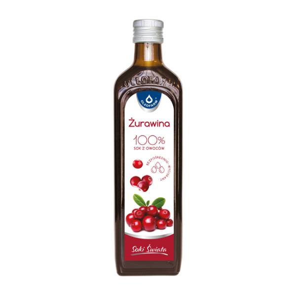 Sok z owoców żurawiny 490ml, Oleofarm