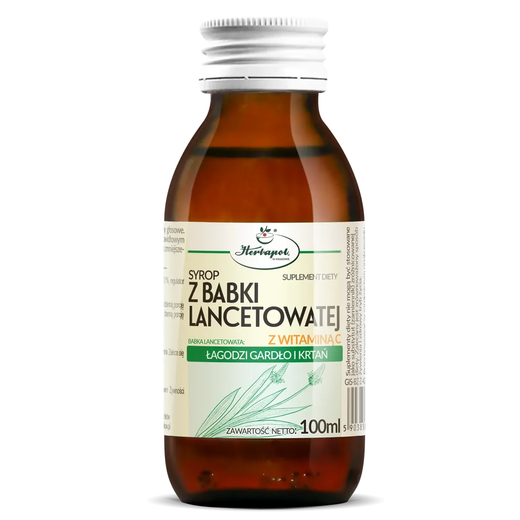 Herbapol Syrop z babki lancetowatej z witaminą C, 100 ml