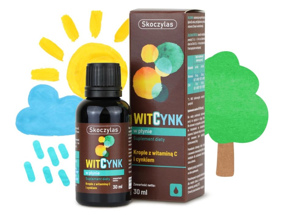 Skoczylas WitCynk w płynie - Witamina C, Cynk  30ml