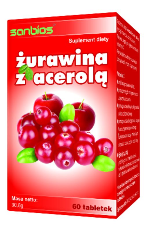 Żurawina z acerolą 60 tabl. SANBIOS