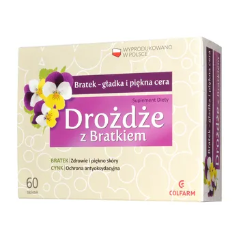 Drożdże z bratkiem 60 tabl. COLFARM