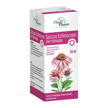 Succus Echinacae Phytopharm, (sok z jeżówki), płyn doustny, 50 ml