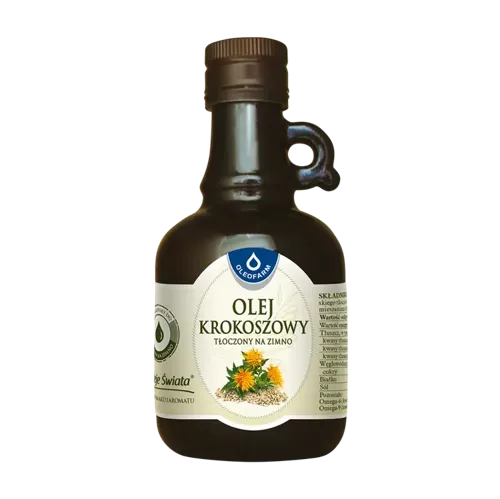 Olej krokoszowy tłoczony na zimno, 250 ml