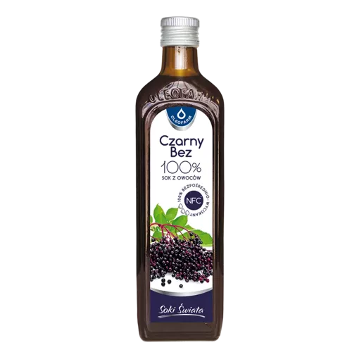 Czarny Bez 100% sok z owoców czarnego bzu, 490 ml