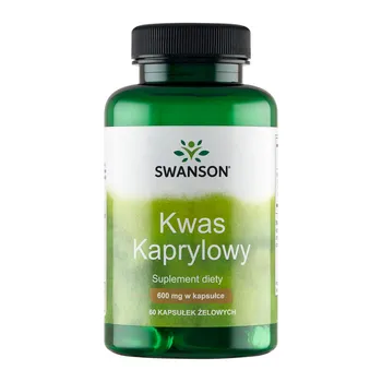 Swanson Kwas kaprylowy 600 mg, kapsułki, 60 szt