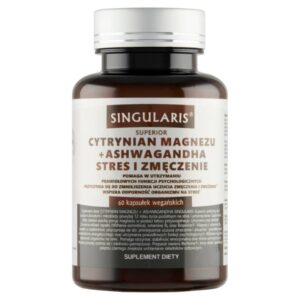 Cytrynian magnezu + ashwagandha stres i zmęczenie 60kaps Singularis