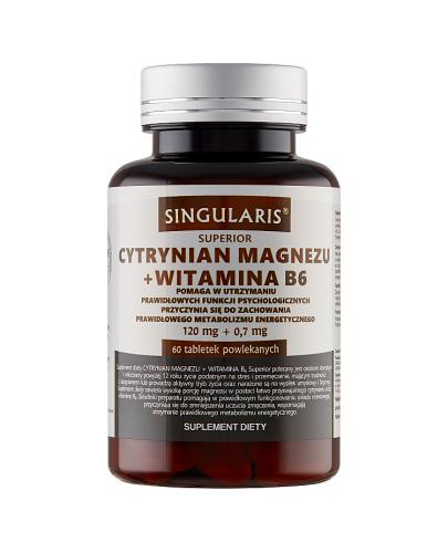 Cytrynian Magnezu + Witamina B6 60 szt. Singularis
