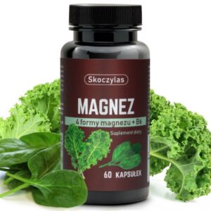 Skoczylas Magnez 4 formy – szpinak, jarmuż 60 kaps