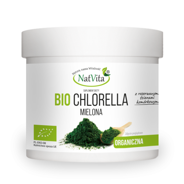 Chlorella BIO mielona 250g Natvita