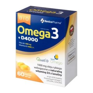 XenicoPharma Bio Omega3 D4000, kapsułki miękkie, 60 szt