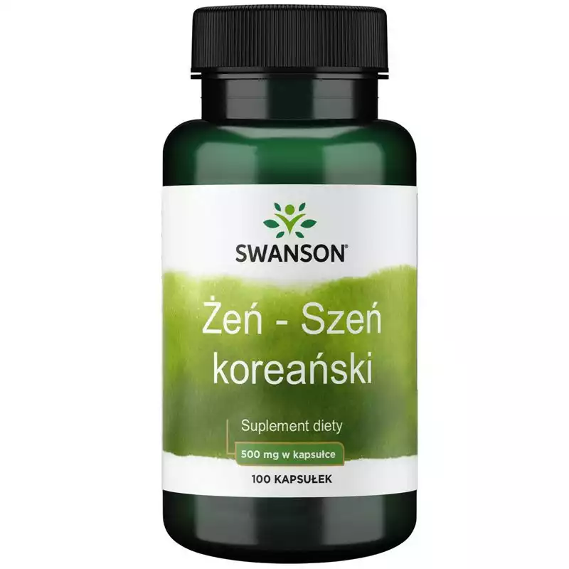 Swanson Korean Ginseng (żeń-szeń koreański) 500mg (100kap)
