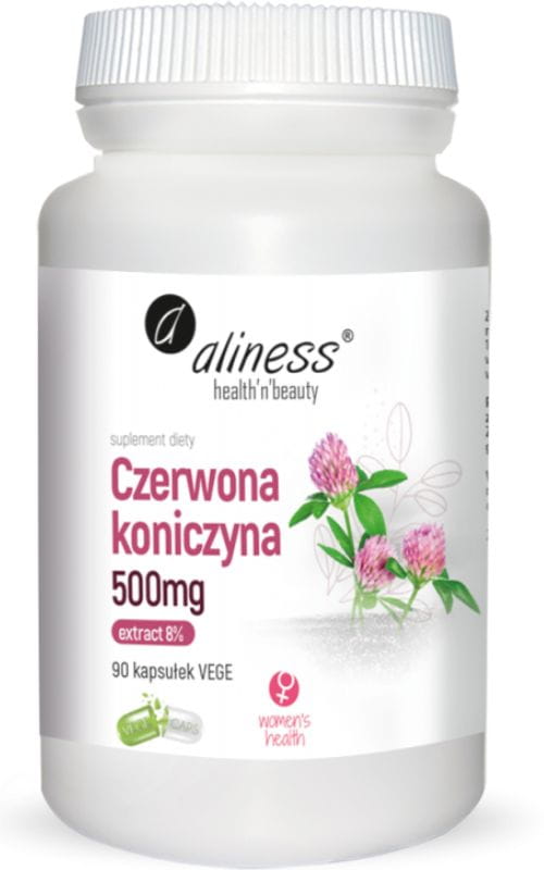 Aliness czerwona koniczyna 500 mg extract 8%, 90 kaps