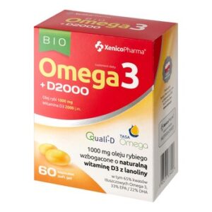 XenicoPharma Bio Omega3 D2000, kapsułki miękkie, 60 szt