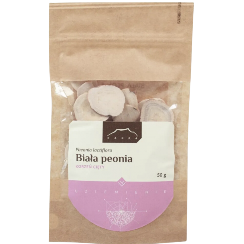 Biała peonia korzeń cięty (PIWONIA) suplement diety 50g NANGA