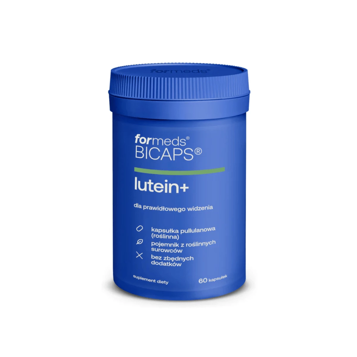 BICAPS LUTEIN+ Luteina 20 mg Zeaksantyna 2 mg + Witamina A Wzrok Oczy (60 kaps) ForMeds