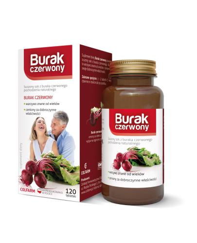 Burak czerwony, tabletki, 120 szt. (Colfarm)