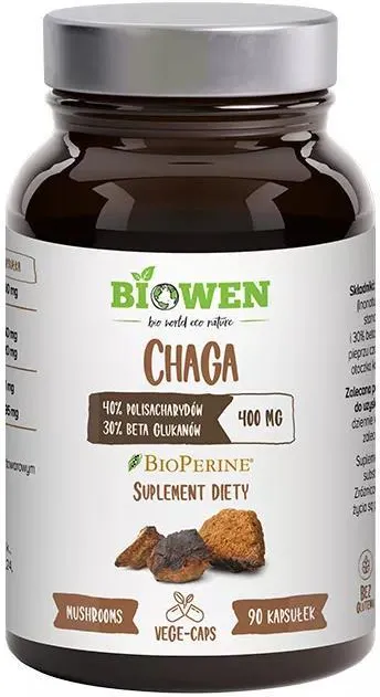 Biowen Ekstrakt Z Grzybów Chaga 400mg 90kap