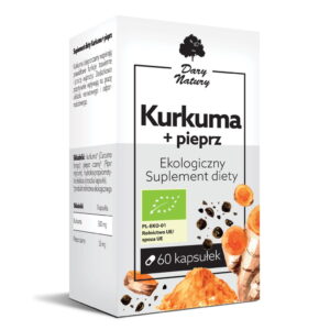 Kurkuma + Pieprz EKO 60 kapsułek – Suplement Diety – Dary Natury