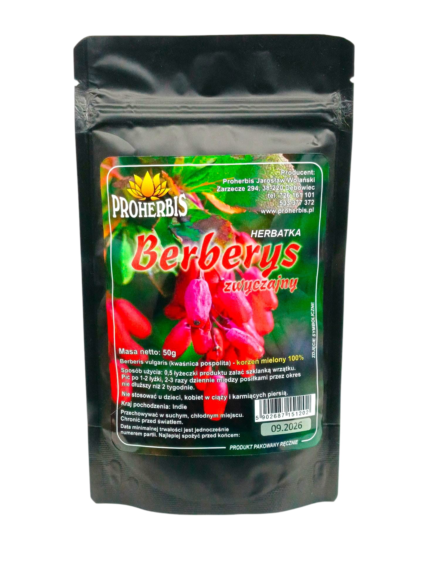 BERBERYS KORZEŃ MIELONY 50g